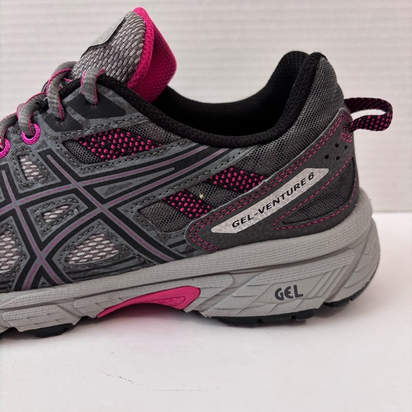 Asics Gel Venture 6 Women's Running Shoe SZ 8.5 Gray Pink - Picture 2 of 12